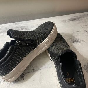 Ash Platform Sneaker Walking Casual Slip On Shoes * Size 37 / 7 * Black